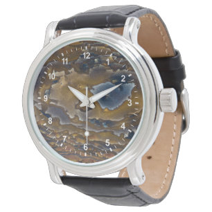 Reloj De Pulsera Patrón de remolino en losa de jaspe