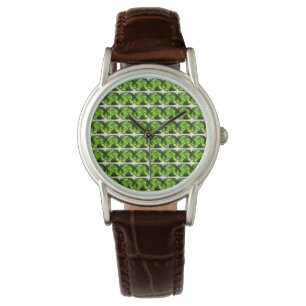 Reloj De Pulsera Patrón de resumen verde
