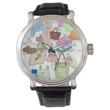 patrón de ropa, zapatos y bolsas