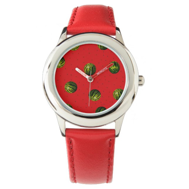 Reloj De Pulsera Patrón de sandía con semillas (Anverso)