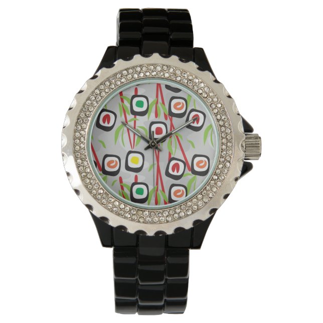 Reloj De Pulsera Patrón de sushi (Anverso)