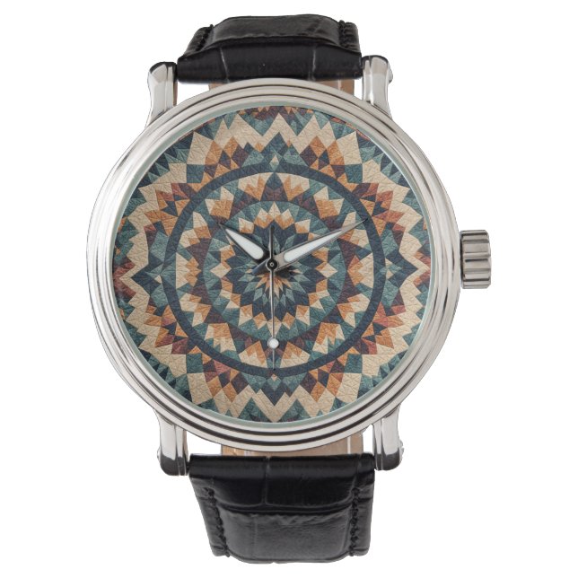 Reloj De Pulsera Patrón de tallo de Kaleidoscope (Anverso)