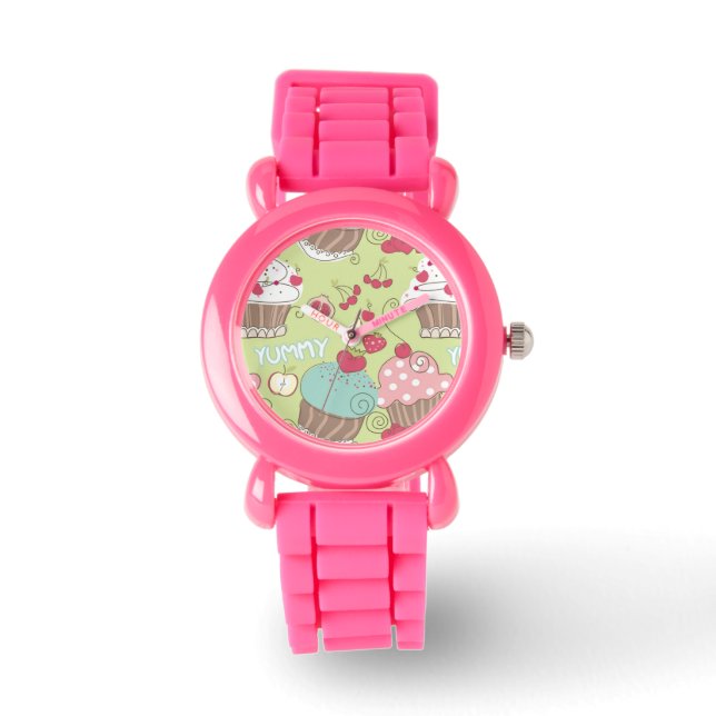 Reloj De Pulsera Patrón de tarta (Anverso)