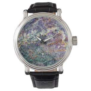 Reloj De Pulsera patrón de textura de piedra amatista gema mineral 
