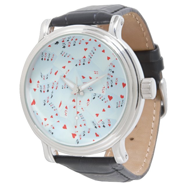 Reloj De Pulsera Patrón de tres cuádruples de póquer, (Angular)