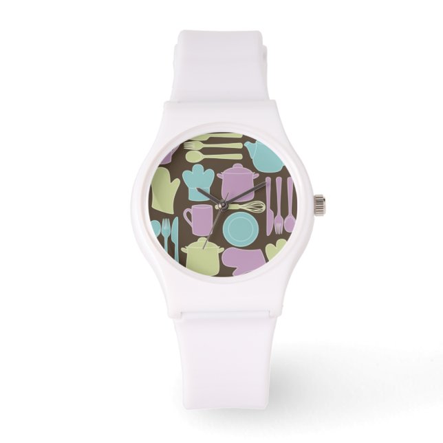 Reloj De Pulsera Patrón de utensilios de cocina 2 (Anverso)