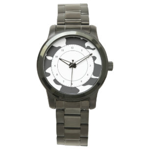 Reloj De Pulsera Patrón de vaca negro y blanco