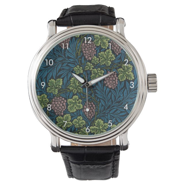 Reloj De Pulsera Patrón de vagina, William Morris (Anverso)