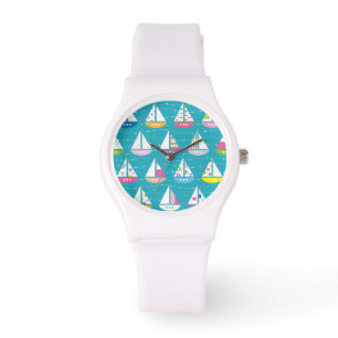 Reloj De Pulsera Patrón de velero Pastel