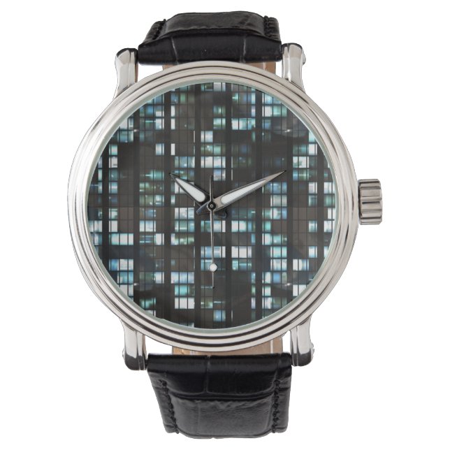 Reloj De Pulsera Patrón de ventanas iluminado (Anverso)