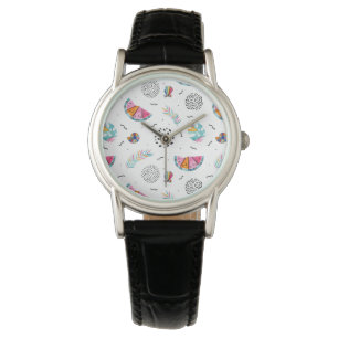 Reloj De Pulsera Patrón de verano tropical de estilo Memphis