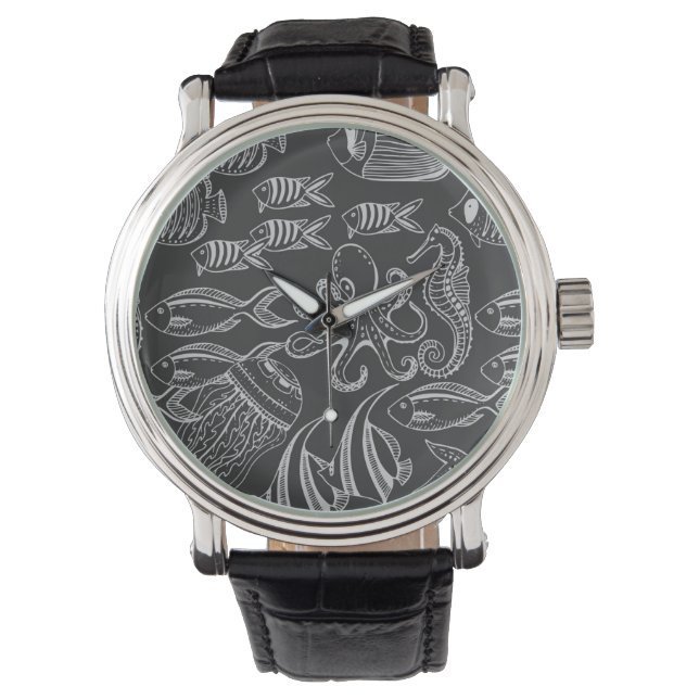 Reloj De Pulsera Patrón del Mar Negro (Anverso)