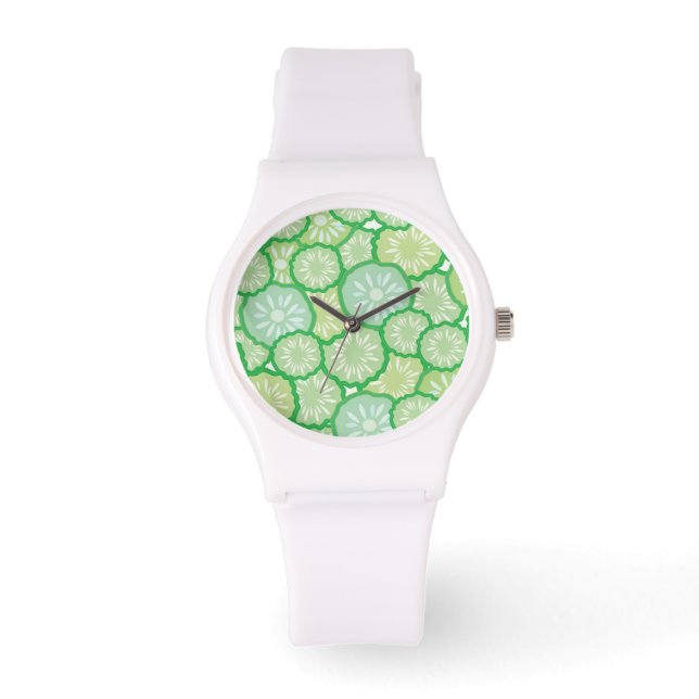 Reloj De Pulsera Patrón divertido de Cucumber (Anverso)