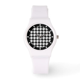 Reloj De Pulsera Patrón Elegante Elegante Elegante De Hincha Negro 