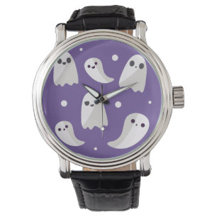 Reloj De Pulsera Patrón fantasma morado de Halloween