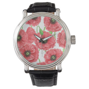 Reloj De Pulsera Patrón floral de cachorros acuáticos
