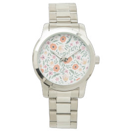 Reloj De Pulsera Patrón floral de primavera de Pastel