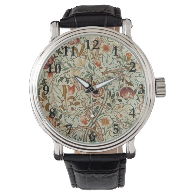 Reloj De Pulsera Patrón floral de William Morris Acanthus Embroider (Anverso)