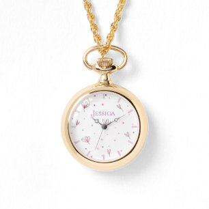 Reloj De Pulsera Patrón floral dibujado simple
