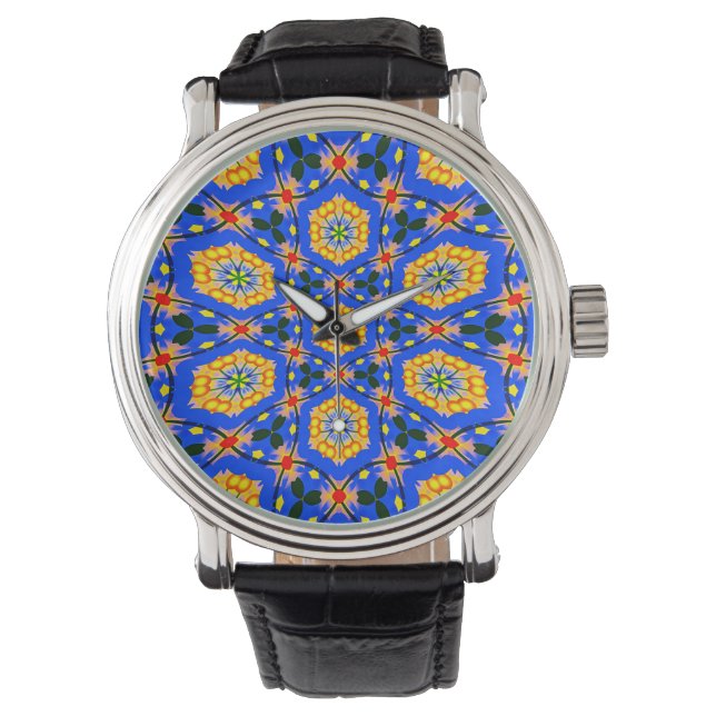 Reloj De Pulsera Patrón floral estético (Anverso)