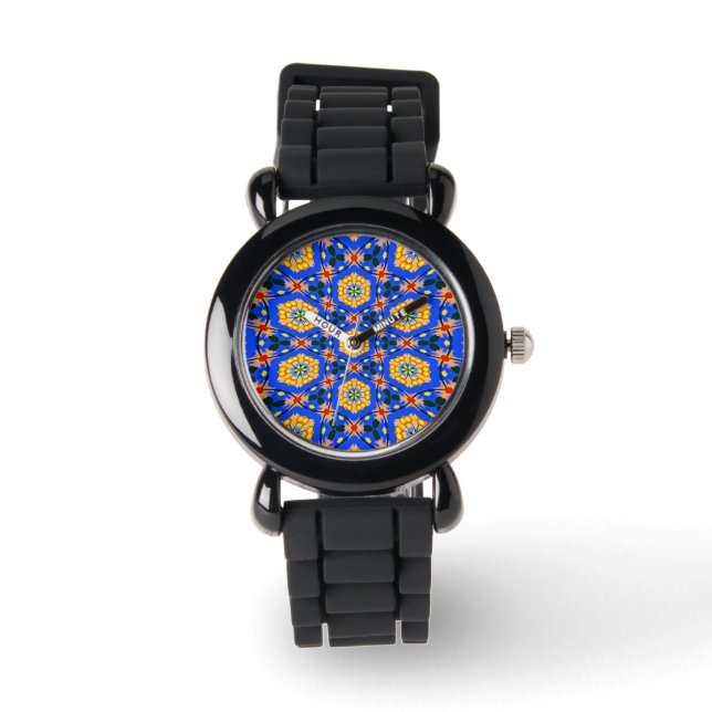 Reloj De Pulsera Patrón floral estético (Anverso)