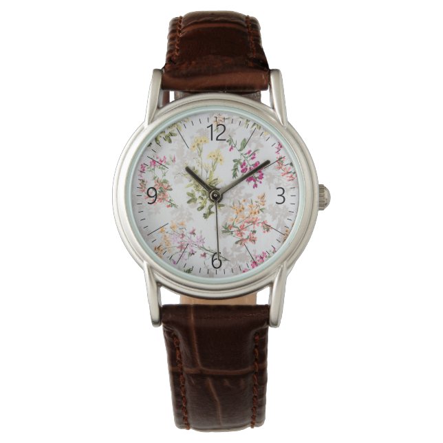 Reloj De Pulsera Patrón floral suave (Anverso)