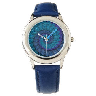 Reloj De Pulsera Patrón fractal azul