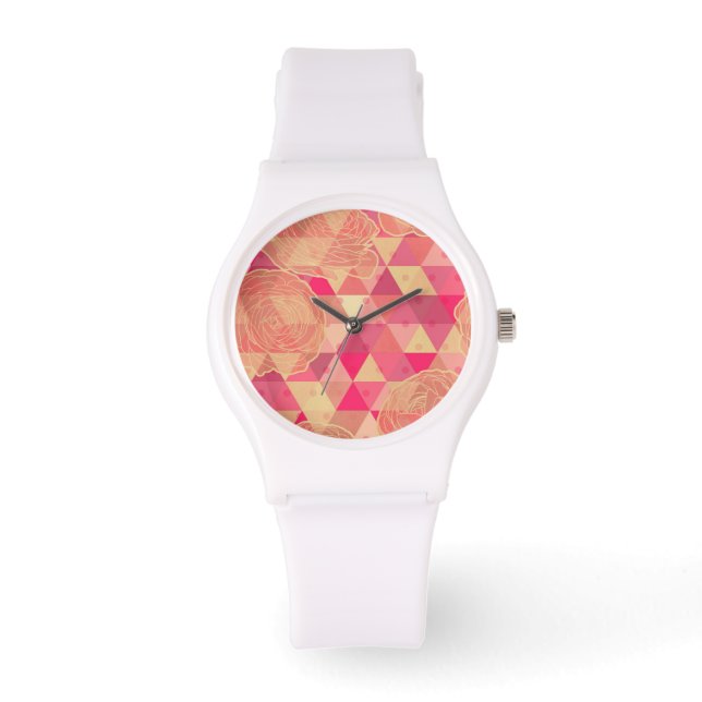 Reloj De Pulsera Patrón geométrico de las flores (Anverso)