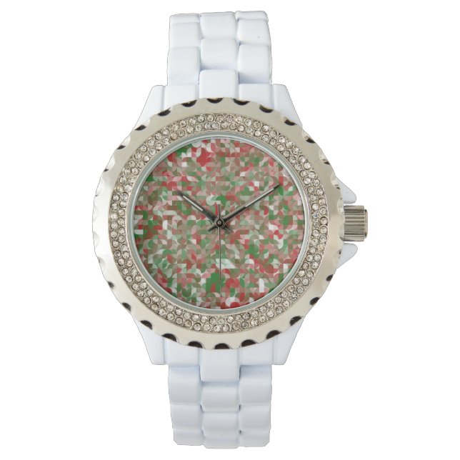 Reloj De Pulsera Patrón geométrico de los Navidades Groovy modernos (Anverso)