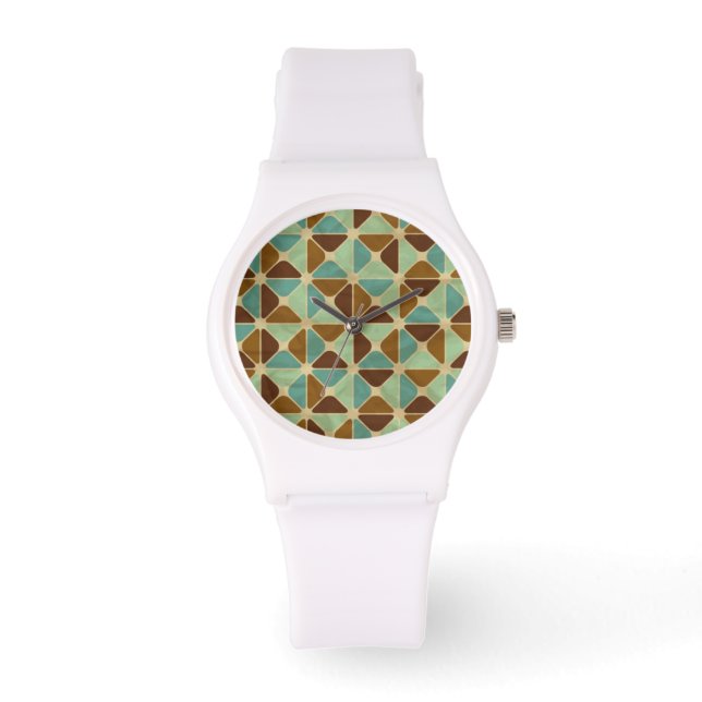 Reloj De Pulsera Patrón geométrico retro (Anverso)