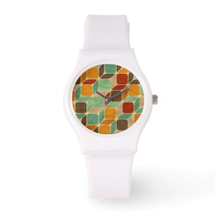 Reloj De Pulsera Patrón geométrico retro 4