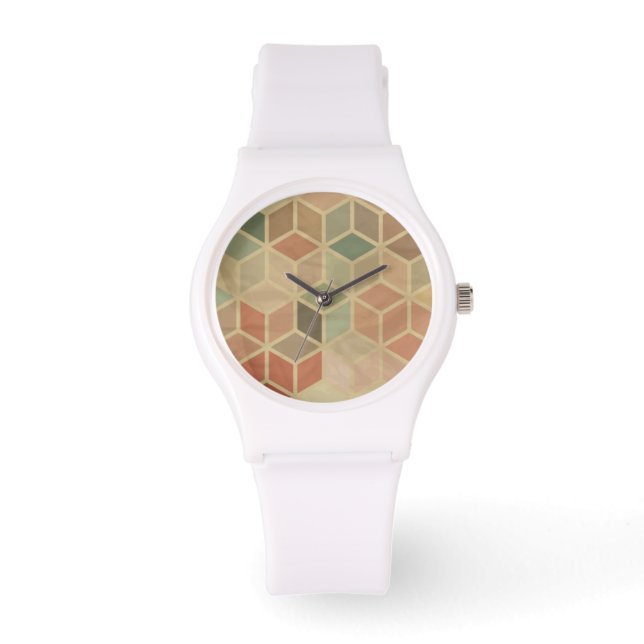 Reloj De Pulsera Patrón geométrico retro 5 (Anverso)