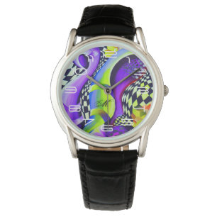 Reloj De Pulsera Patrón geométrico retro de 80`s