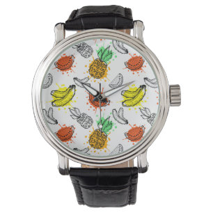 Reloj De Pulsera Patrón gráfico vectorial sin soldadura