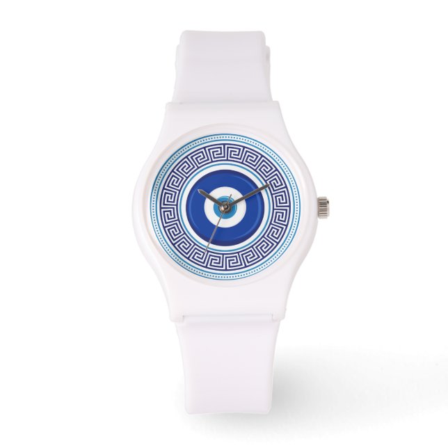 Reloj De Pulsera Patrón griego mal ojo Nazar (Anverso)