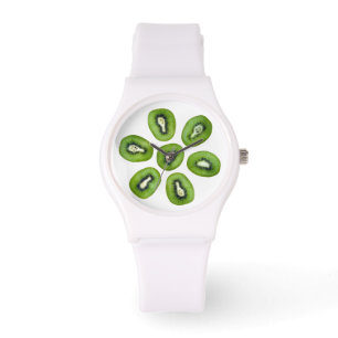 Reloj De Pulsera Patrón Kiwi Verde