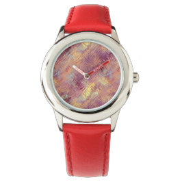 Reloj De Pulsera Patrón líquido rojo ruby