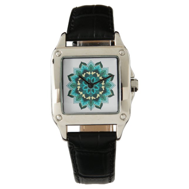 Reloj De Pulsera Patrón Mandala 02 en agua (Anverso)