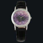 Reloj De Pulsera Patrón mineral de amatista púrpura de moda elegant<br><div class="desc">Observar con un diseño moderno de piedra mineral de amatista púrpura de moda. Elegante diseño.</div>