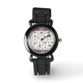 Reloj De Pulsera Patrón moderno de Mardi Gras