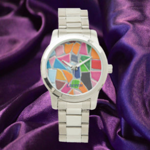 Reloj De Pulsera Patrón mosaico colorido