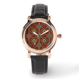 Reloj De Pulsera Patrón Nativo Tribal Indígena Dibujado a Mano 