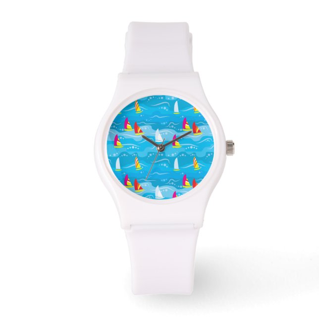 Reloj De Pulsera Patrón Neon Yacht (Anverso)