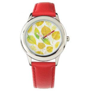 Reloj De Pulsera Patrón otoñal acuarela