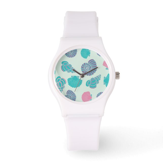 Reloj De Pulsera Patrón Pastel de conchas 1 (Anverso)