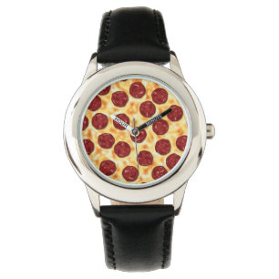 Reloj De Pulsera Patrón Pepperoni Pizza