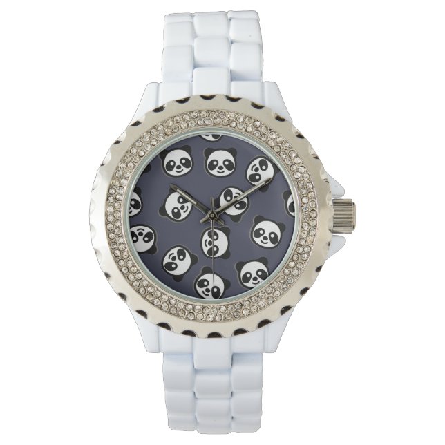 Reloj De Pulsera Patrón Personalizado de panel blanco y negro (Anverso)