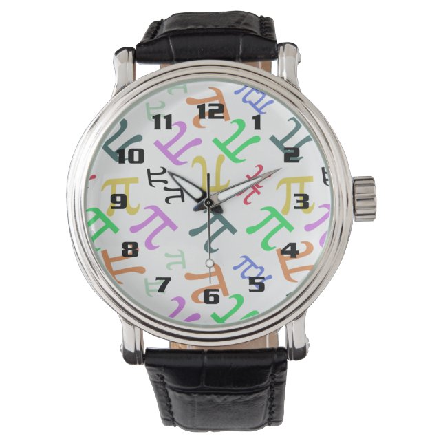 Reloj De Pulsera Patrón Pi colorido (Anverso)