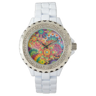 Reloj De Pulsera Patrón retro falso Resumen bohemio