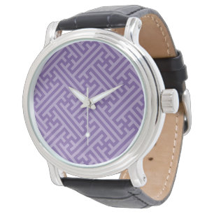 Reloj De Pulsera Patrón Sayagata, japonés, púrpura y rosa
